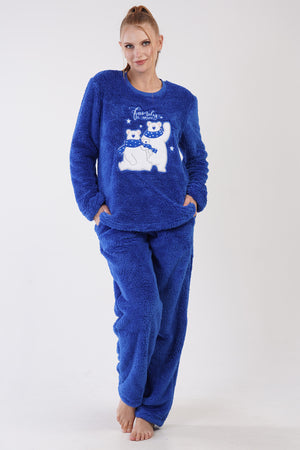 KADIN WELSOFT UZUN KOL PIJAMA TAKIM 305227 - Vienetta1.GrupINDIGO