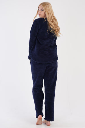 KADIN SOFT UZUN KOL PIJAMA TAKIM 306044 - Vienetta1.GrupKOYU LACIVERT