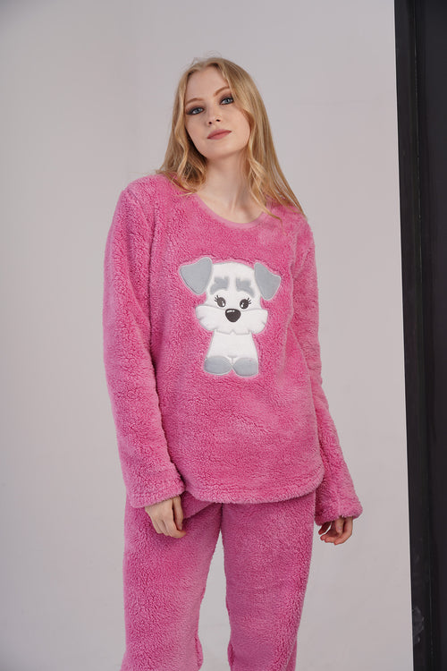 KADIN WELSOFT UZUN KOL PIJAMA TAKIM 306050 - Vienetta1.GrupPINK