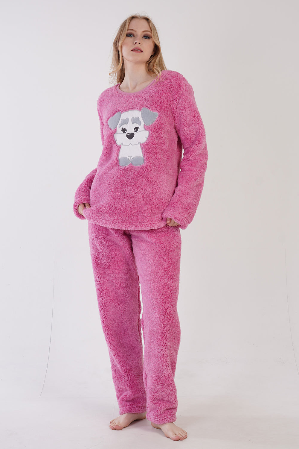 KADIN WELSOFT UZUN KOL PIJAMA TAKIM 306050 - Vienetta1.GrupPINK