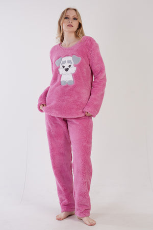 KADIN WELSOFT UZUN KOL PIJAMA TAKIM 306050 - Vienetta1.GrupPINK