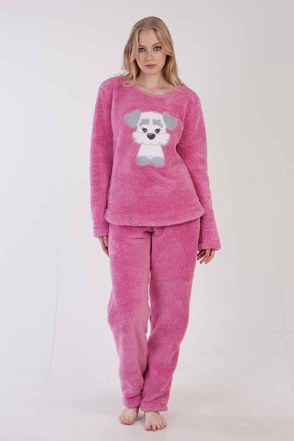 KADIN WELSOFT UZUN KOL PIJAMA TAKIM 306050 - Vienetta1.GrupPINK