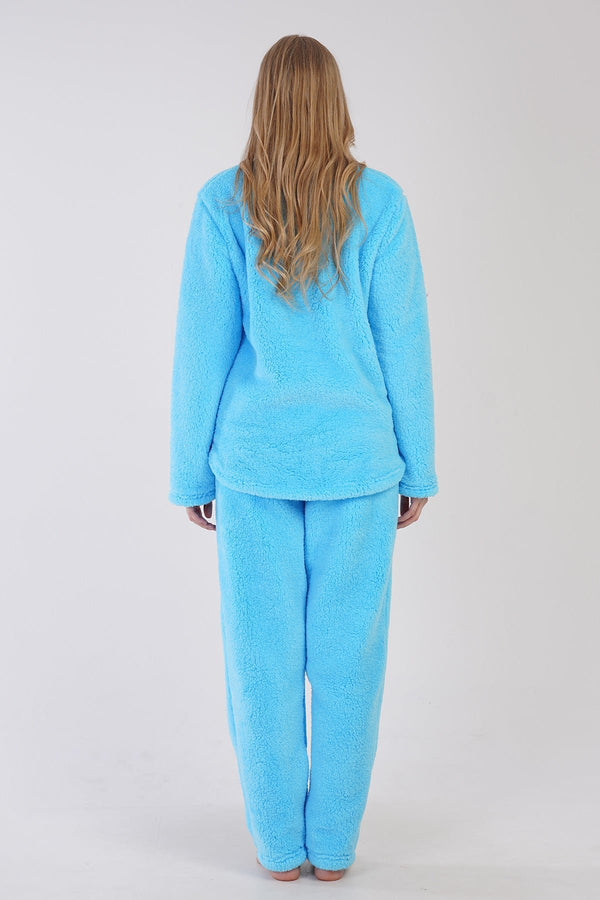 KADIN WELSOFT UZUN KOL PIJAMA TAKIM 306056 - Vienetta1.GrupTURKUAZ