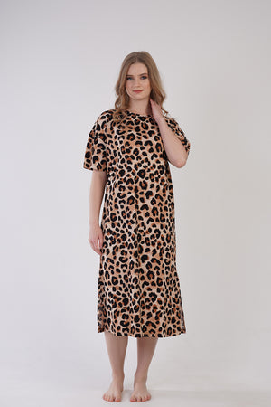 Woman Leopard Supreme Vent Detail Tunic
