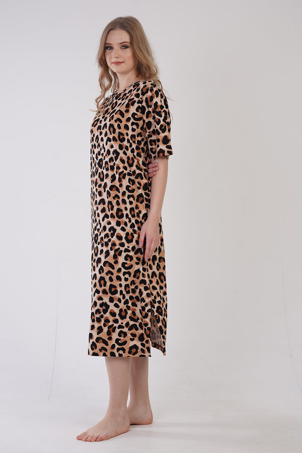 Woman Leopard Supreme Vent Detail Tunic