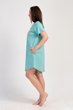 KADIN XXL KISA KOL TUNIK 311107 - Vienetta1.GrupSILVER PINE