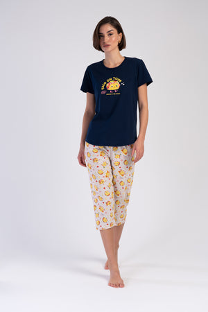 KADIN KISA KOL KAPRI TAKIM 311229 - Vienetta1.GrupY.LACIVERT