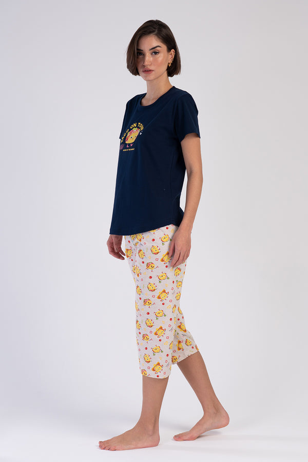 KADIN KISA KOL KAPRI TAKIM 311229 - Vienetta1.GrupY.LACIVERT