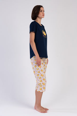 KADIN KISA KOL KAPRI TAKIM 311229 - Vienetta1.GrupY.LACIVERT