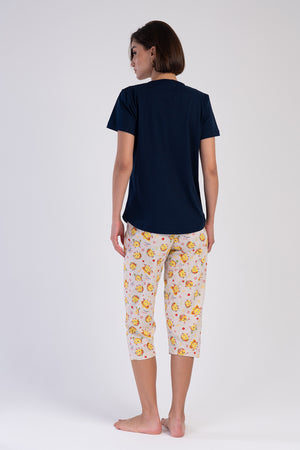 KADIN KISA KOL KAPRI TAKIM 311229 - Vienetta1.GrupY.LACIVERT