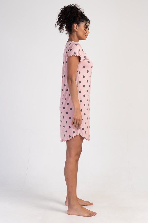 KADIN VISCON V YAKA DANTELLI FIYONKLU BIBILALI KISA KOL ETEGI OVAL TUNIK