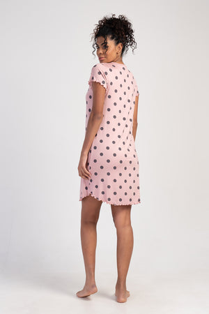 KADIN VISCON V YAKA DANTELLI FIYONKLU BIBILALI KISA KOL ETEGI OVAL TUNIK