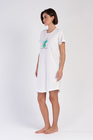 KADIN KISA KOL TUNIK 312052 - Vienetta1.GrupPARLAK MINT