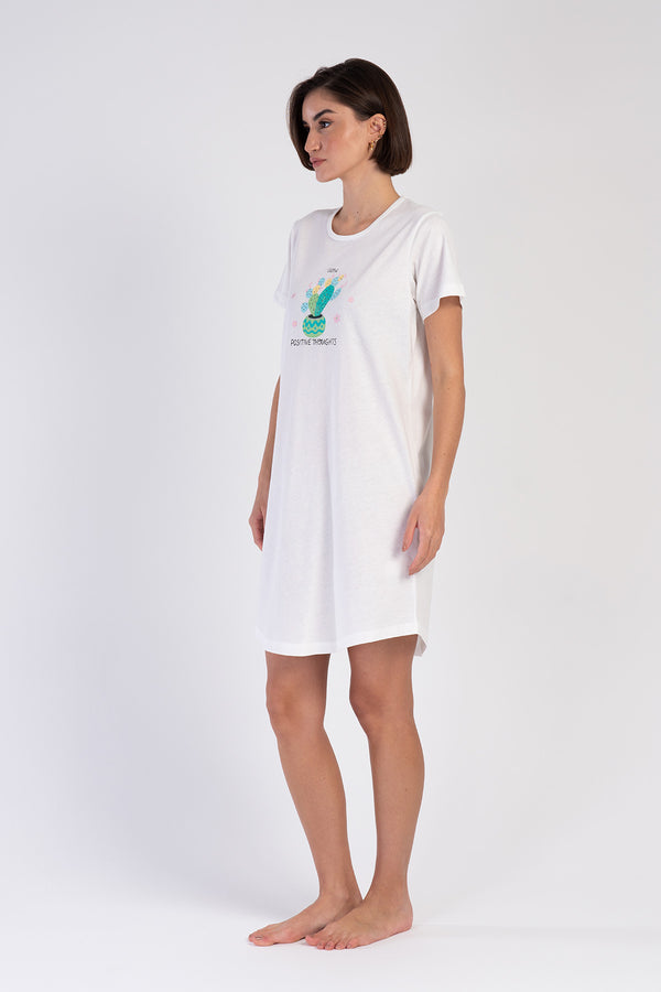 KADIN KISA KOL TUNIK 312052 - Vienetta1.GrupPARLAK MINT