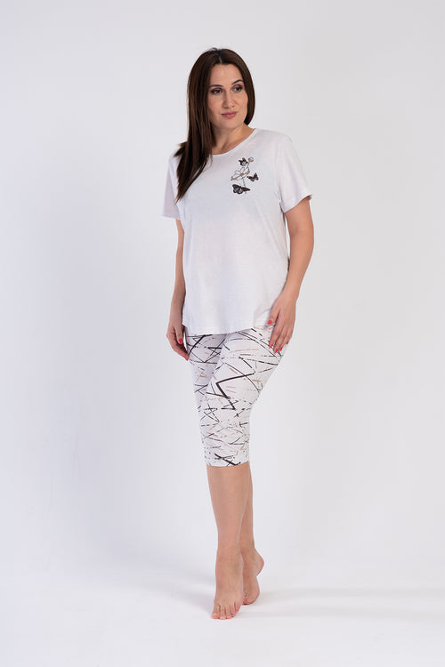 KADIN XXL KISA KOL KAPRI TAKIM 312064 - Vienetta1.GrupBEJ