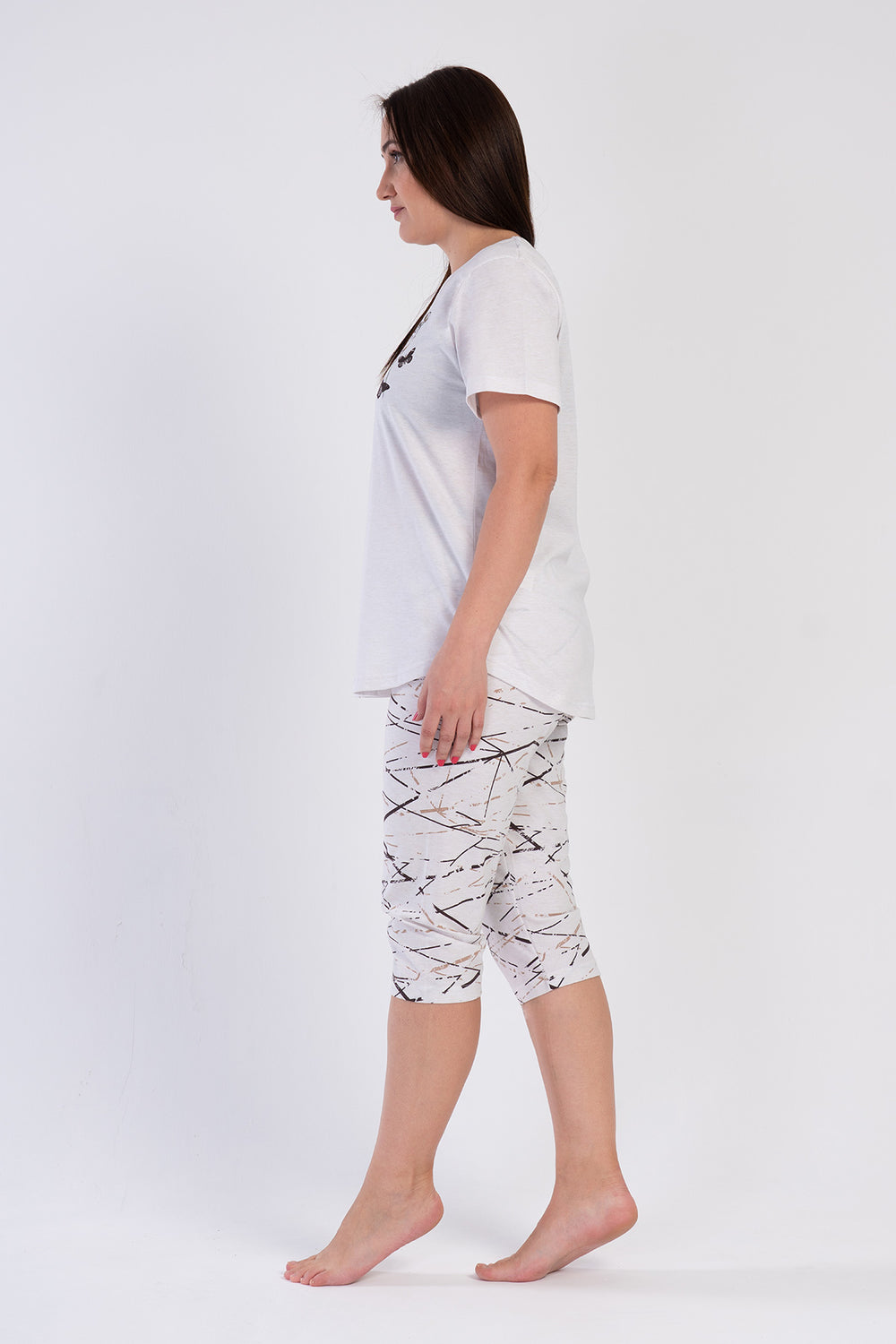 KADIN XXL KISA KOL KAPRI TAKIM 312064 - Vienetta1.GrupBEJ