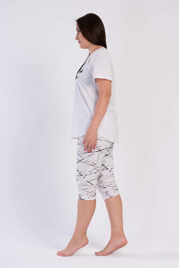 KADIN XXL KISA KOL KAPRI TAKIM 312064 - Vienetta1.GrupBEJ