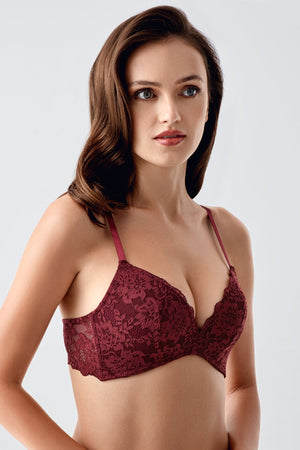 Sütyen Destekli B Cup 331799 - VienettaBORDO90