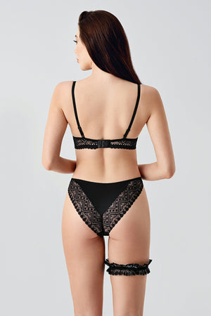 Kadın B Cup Destekli Sütyen Külot Takım 334155 - VienettaANTRASİT75