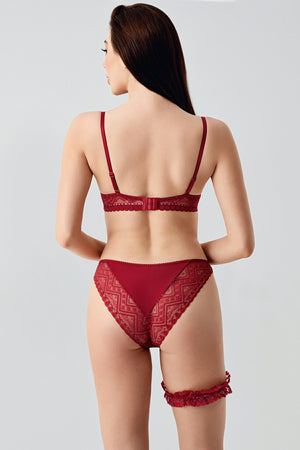 Kadın B Cup Destekli Sütyen Külot Takım 334155 - VienettaANTRASİT75