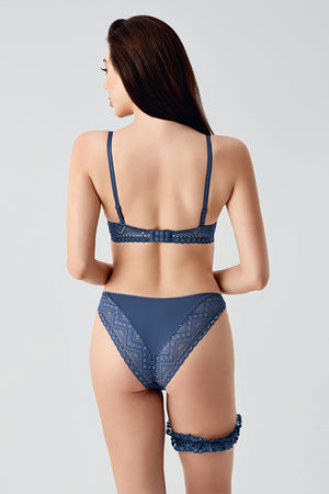 Kadın B Cup Destekli Sütyen Külot Takım 334155 - VienettaANTRASİT75