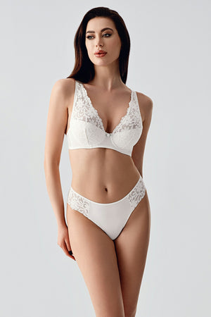 Kadın B Cup Desteksiz Sütyen Külot Takım 334156 - VienettaEKRU80