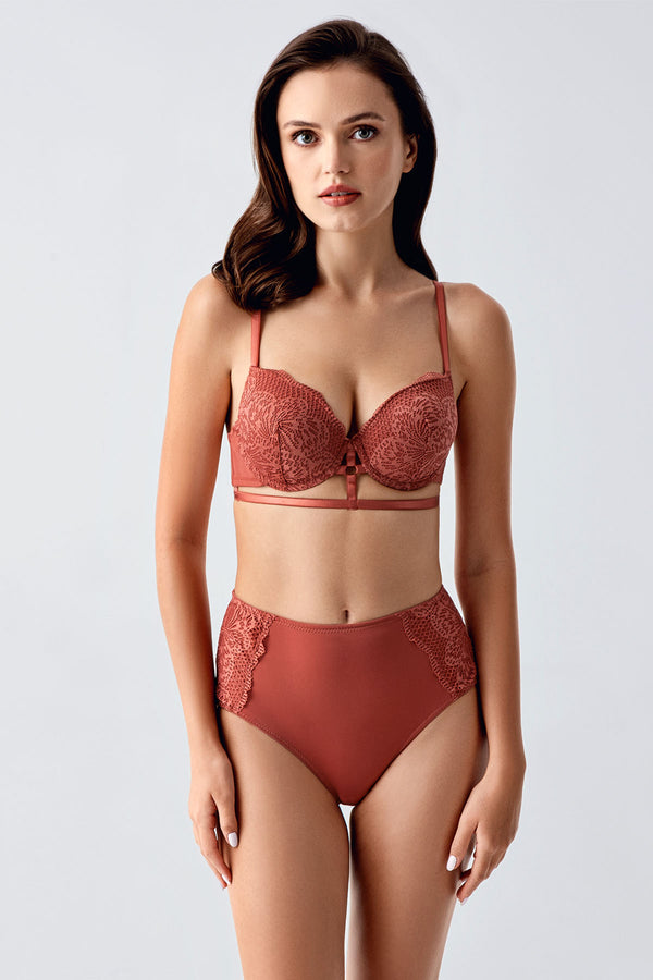 Kadın B Cup Destekli Sütyen Külot Takım 334163 - VienettaKİREMİT80