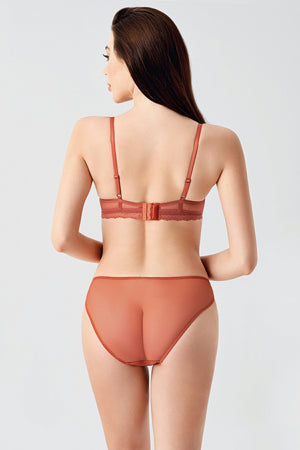 Kadın B Cup Destekli Sütyen Külot Takım 334167 - VienettaA.YEŞİL75