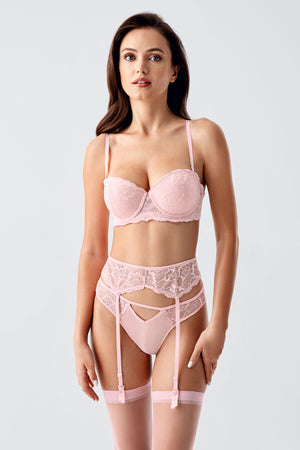 Kadın B Cup Desteksiz Jartier Takım 334168 - VienettaPUDRA80