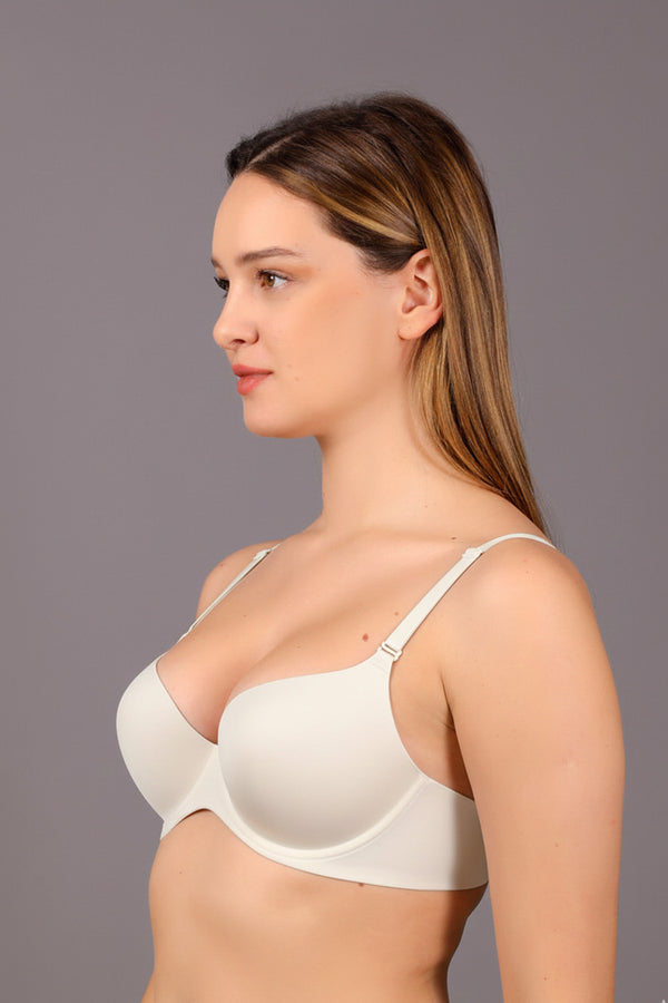 Kadın Destekli Lazer Kesim B Cup Sütyen 336045 - VienettaCAPUCINO80