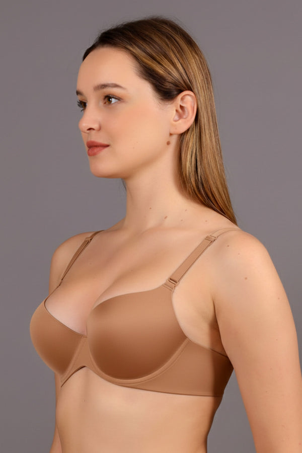 Kadın Destekli Lazer Kesim B Cup Sütyen 336045 - VienettaCAPUCINO80