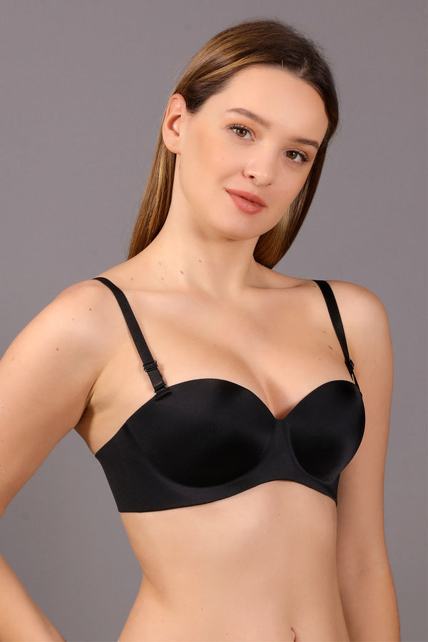 Kadın Lazer Kesim Straplez B Cup Sütyen 336050 - VienettaCAPUCINO75