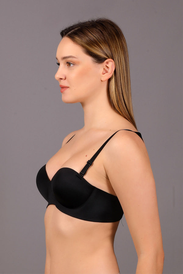 Kadın Lazer Kesim Straplez B Cup Sütyen 336050 - VienettaCAPUCINO75