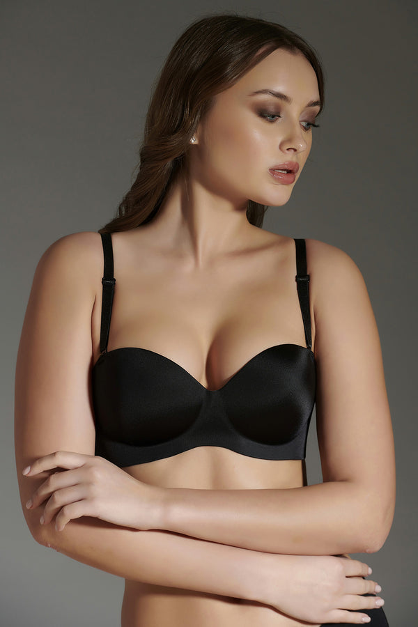 Kadın Destekli Lazer Kesim B Cup Sütyen 336055 - VienettaSİYAH80