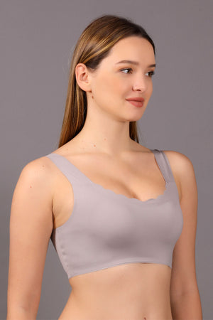 Kadın Desteksiz B Cup Balensiz Dikişsiz Lazer Çıkarılabilir Pedli Sütyen 336130 - VienettaCAPUCINOS