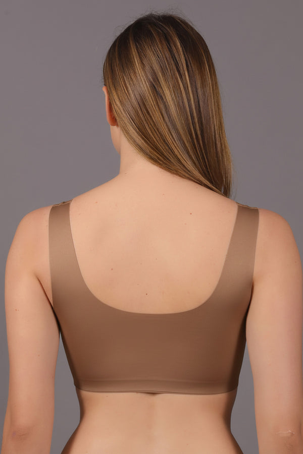 Kadın Desteksiz B Cup Balensiz Dikişsiz Lazer Çıkarılabilir Pedli Sütyen 336130 - VienettaCAPUCINOM