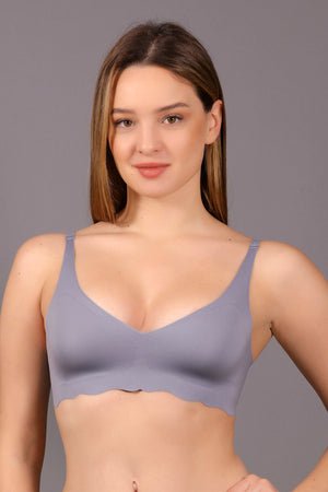 Balensiz Dikişsiz Lazer Çıkarılabilir Pedli Sütyen 336150 - VienettaSTD