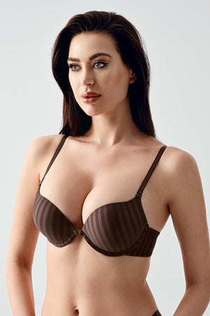 Kadın Çift Destekli B Cup Desenli Sütyen
