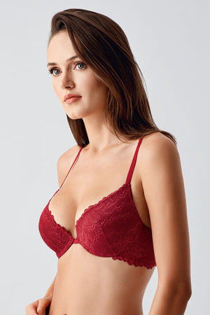 Kadın Destekli B Cup Dantelli Sütyen - Vienetta1.GrupANTRASİT