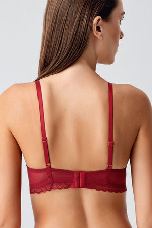 Kadın Destekli B Cup Dantelli Sütyen - Vienetta1.GrupANTRASİT