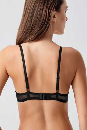 Kadın Desteksiz B Cup Dantelli Sütyen - Vienetta1.GrupANTRASİT