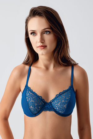 Kadın Desteksiz B Cup Dantelli Sütyen - Vienetta1.GrupANTRASİT