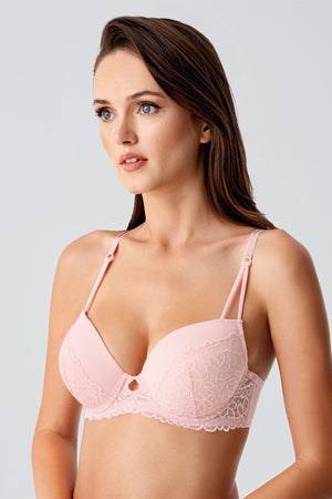 Kadın Destekli B Cup Dantelli Sütyen - Vienetta1.GrupANTRASİT