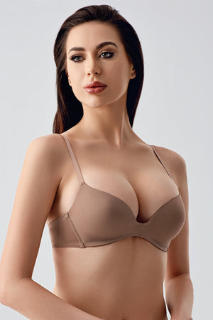 Kadın Desteksiz C Cup Basic Sütyen 341791 - VienettaCAPUCINO75