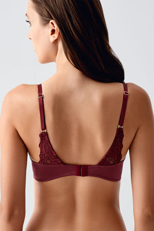 Kadın Destekli C Cup Basic Sütyen 341795 - VienettaBORDO75