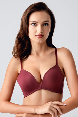 Kadın Destekli C Cup Basic Sütyen 341797 - VienettaBORDO75