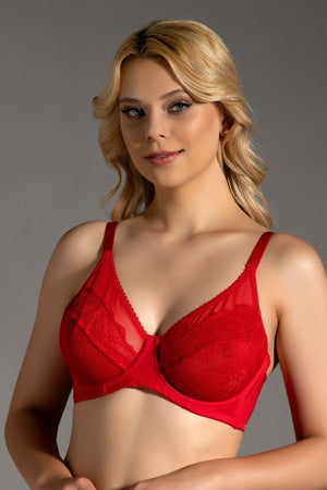 Kadın Minimizer C Cup Sütyen 342301 - VienettaKIRMIZI80