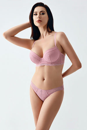 Kadın Desteksiz C Cup Sütyen Külot Takım

