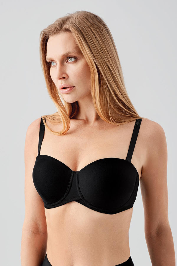 Sütyen Desteksiz C Cup 347057 - VienettaSİYAH80