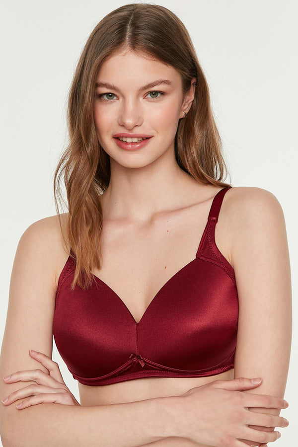 Kadın Desteksiz C Cup Big Size Sütyen 347100 - VienettaBORDO75